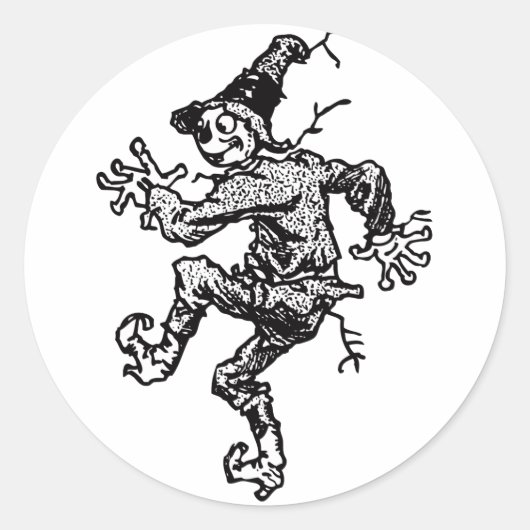 Scarecrow Stping Ronde Sticker (Voorkant)