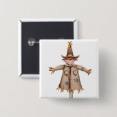 SCARECROW VAN SHARON SHARPE VIERKANTE BUTTON 5,1 CM (Voorkant /achterkant)