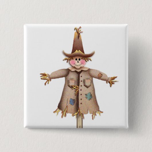SCARECROW VAN SHARON SHARPE VIERKANTE BUTTON 5,1 CM (Voorkant)