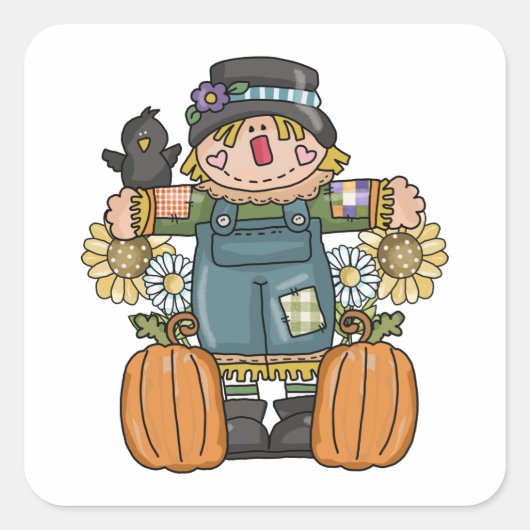 Scarecrow Vierkante Sticker (Voorkant)