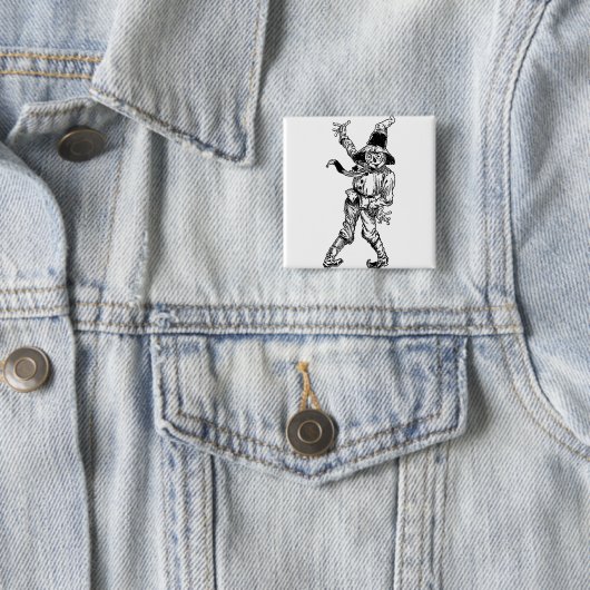 Scarecrow Waving Vierkante Button 5,1 Cm (In situ)