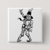 Scarecrow Waving Vierkante Button 5,1 Cm (Voorkant)