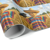 Scarecrow Wearing a Sombrero and Poncho Cadeaupapier (Rol Hoek)