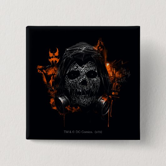 Scarecrow - Welkom in Gotham City Vierkante Button 5,1 Cm (Voorkant)