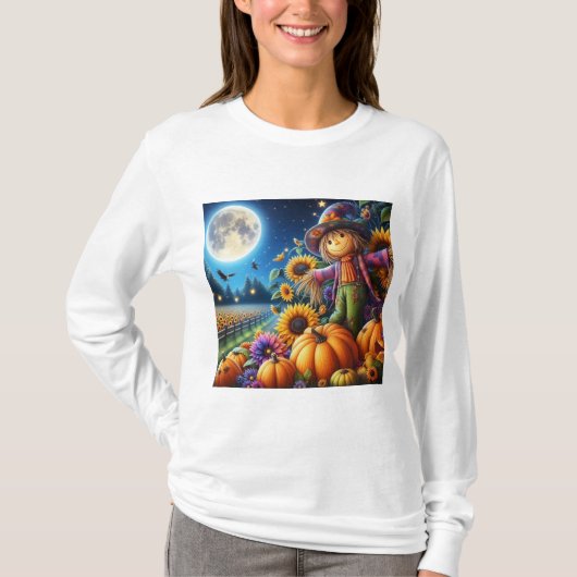 Scarecrow Zonnebloemen T Shirt (Voorkant)