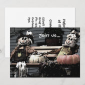 Scarecrows Pumpkins Autumn Afbeelding Kaart (Voorkant / Achterkant)
