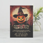 Scarecrow's Spooky Halloween Party! Uitnodiging (Staand voorkant)