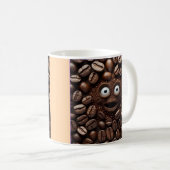 "Scared Bean" Coffee Mok – Voor koffieliefhebbers  (Voorkant rechts)