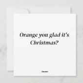 Scared Carrot Christmas Dinner setting Groenten Feestdagenkaart (Achterkant)