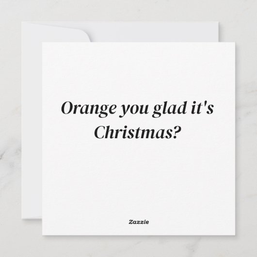 Scared Carrot Christmas Dinner setting Groenten Feestdagenkaart (Achterkant)