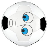 Scared Cartoon Face Design Funny Voetbal (Gedraaid)