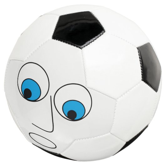 Scared Cartoon Face Design Funny Voetbal (Drie kwart)