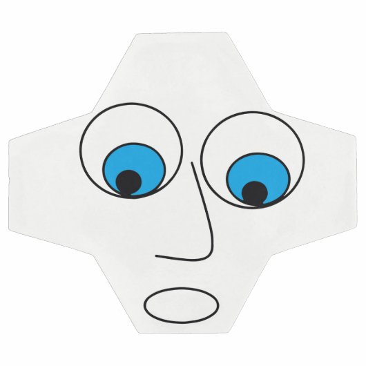 Scared Cartoon Face Design Funny Voetbal (Enkel)