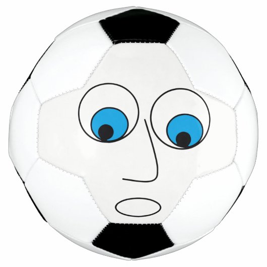 Scared Cartoon Face Design Funny Voetbal (Voorkant)