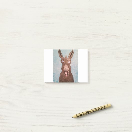 Scared donkey post-it® notes (Op bureau)