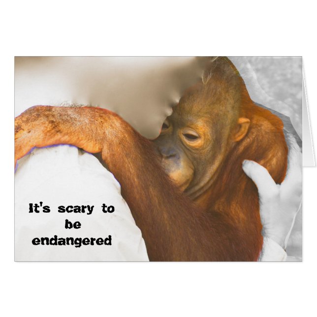 Scared Engevaarlijk Orangutan (Voorkant Horizontaal)