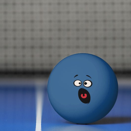 Scared Face Table Tennis Ball (Net)