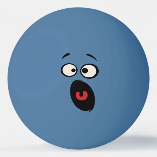 Scared Face Table Tennis Ball (Voorkant)