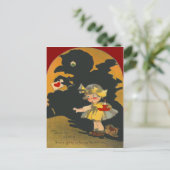 Scared Girl Puppy Dog Monster Valentijn Feestdagenkaart (Staand voorkant)