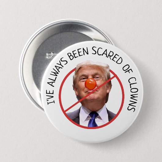 Scared of Clowns Anti-Donald Trump Button (Voorkant /achterkant)