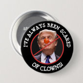 Scared of Clowns Anti-Donald Trump Shirt Button (Voorkant /achterkant)