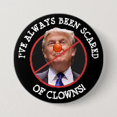 Scared of Clowns Anti-Donald Trump Shirt Button (Voorkant)