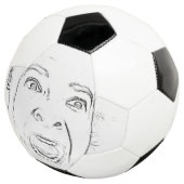 Scared Old Lady Screaming Face Hilarious Voetbal (Drie kwart)