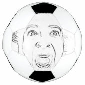 Scared Old Lady Screaming Face Hilarious Voetbal (Voorkant)
