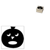 Scared Pumpkin Face | Halloween Rubberstempel (Gestempeld)