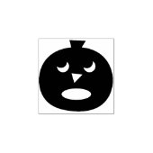 Scared Pumpkin Face | Halloween Rubberstempel (Afrduk)