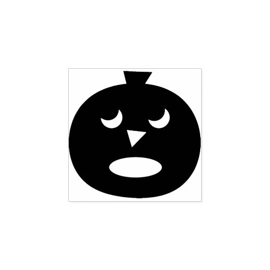 Scared Pumpkin Face | Halloween Rubberstempel (Afrduk)