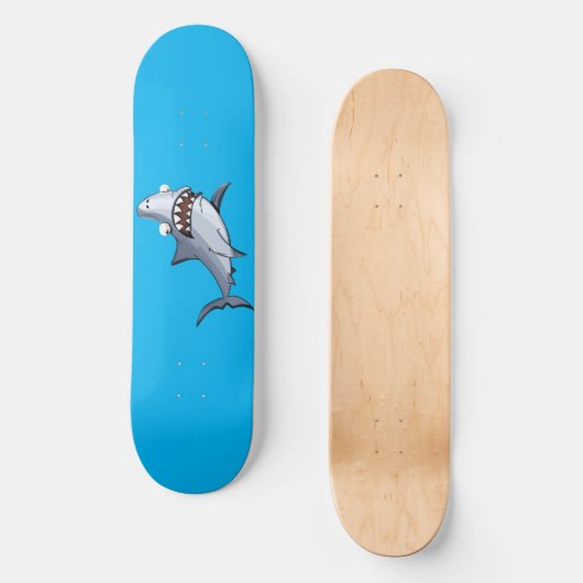Scared Shark Skateboard Deck (Voorkant)