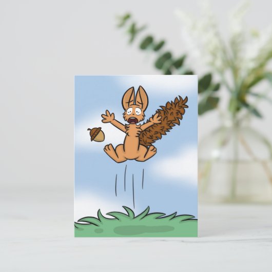 Scared Squirrel Briefkaart (Staand voorkant)