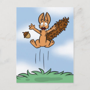 Scared Squirrel Briefkaart