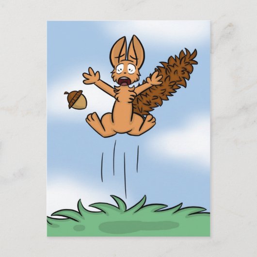 Scared Squirrel Briefkaart (Voorkant)