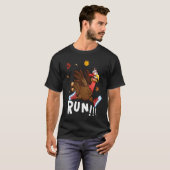 Scared Turkey Run  Thanksgiving Running Turkey Tro T-shirt (Voorkant volledig)