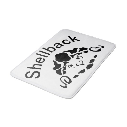 Scared Turtle Hiding in zijn Shell Badmat (Gekanteld)