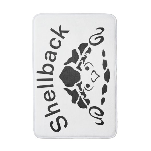 Scared Turtle Hiding in zijn Shell Badmat (Voorkant Verticaal)