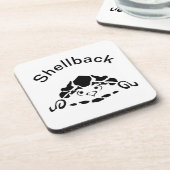 Scared Turtle Hiding in zijn Shell Bier Onderzetter (Linkerzijde)