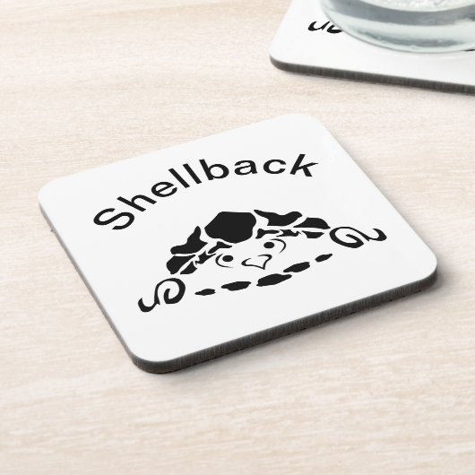 Scared Turtle Hiding in zijn Shell Bier Onderzetter (Linkerzijde)