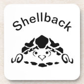 Scared Turtle Hiding in zijn Shell Bier Onderzetter (Voorkant)