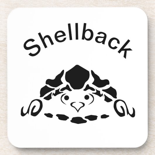 Scared Turtle Hiding in zijn Shell Bier Onderzetter (Voorkant)