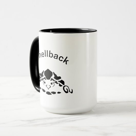 Scared Turtle Hiding in zijn Shell Mok (Voorkant links)