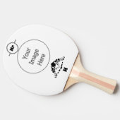 Scared Turtle Hiding in zijn Shell Tafeltennisbatje (Zijkant)