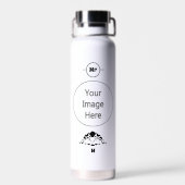 Scared Turtle Hiding in zijn Shell Waterfles (Achterkant)