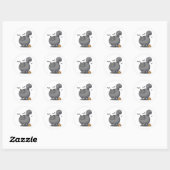 Scaredy Brit - Britse korthaar kat Halloween Ronde Sticker (Vel)