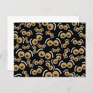 Scaredy Cat Halloween Boo Eyes Bat Briefkaart