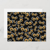 Scaredy Cat Halloween Boo Eyes Bat Briefkaart (Voorkant / Achterkant)