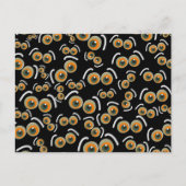 Scaredy Cat Halloween Boo Eyes Bat Briefkaart (Voorkant)