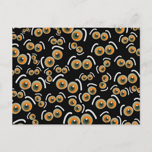 Scaredy Cat Halloween Boo Eyes Bat Briefkaart (Voorkant)